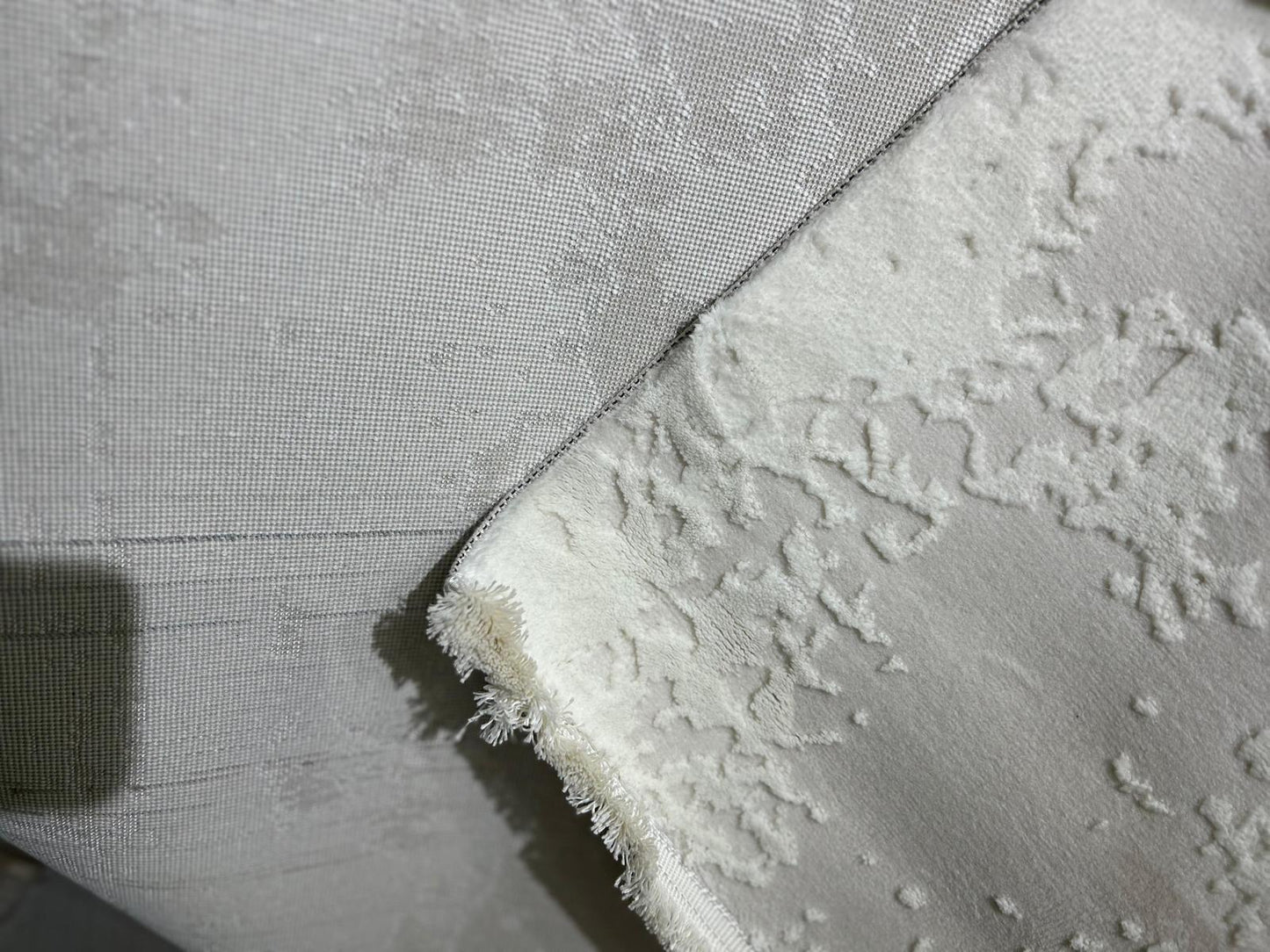 Covor cu design modern EVITA, Alb/Bej