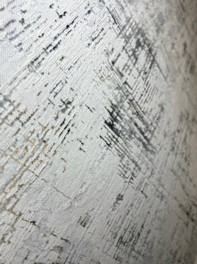 Covor cu design modern KADIFE, Alb/Bej