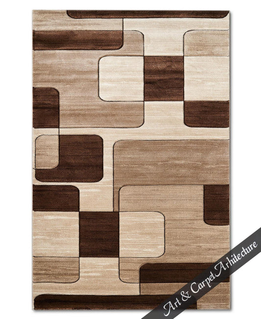 Covor cu design modern IMPERIAL, Bej/Maro 2