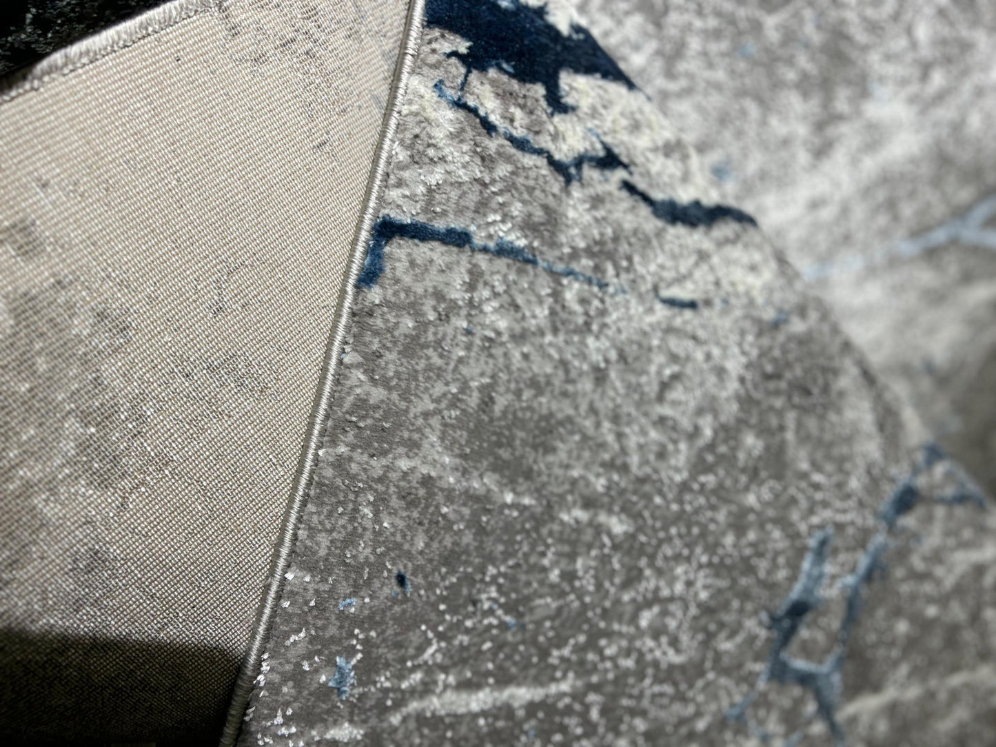 Covor cu design modern TOKYO, Gri/Albastru